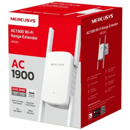 Repeater of the wireless signal Mercusys ME50G AC1900 10/100/1000Base-TX White-2