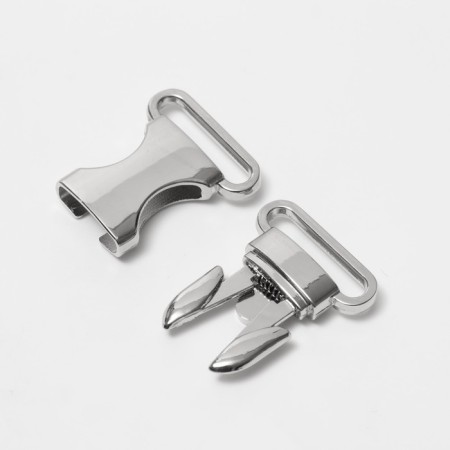 Fastex 24 mm, metal, load up to 20 kg, silver color-1