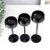 Glass "Glass" Crimean "Black set 3 pcs H- 20, 23, 26x12x12 cm