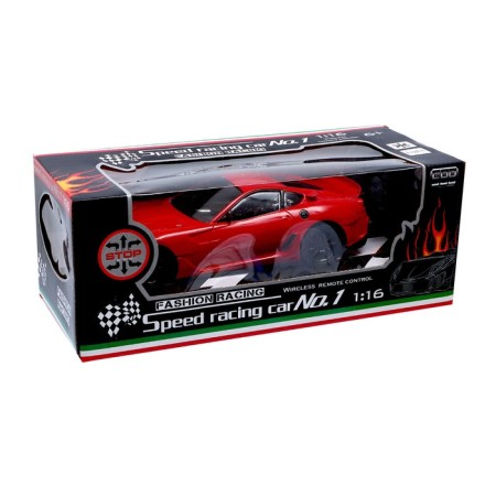 Radio -controlled machine "Sports", 1:16, works from batteries, red color-4