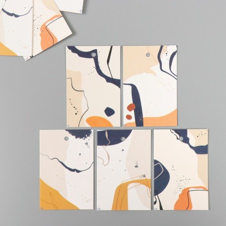 Cardboard Biro "Minimalism. Desert" set of 10 pcs (5 types) 4x6 cm