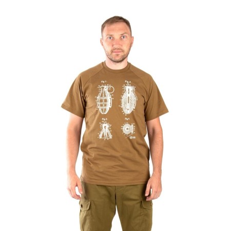 T-shirt 7.62 Grenade, Cotton, Coyot, Rr.-1