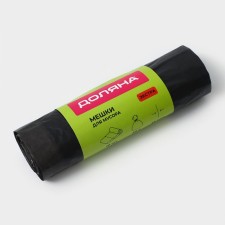 Garbage bags with ties of the Extra shade, 30 l, 25 μm, 50 × 60 cm, PVD, 10 pcs, black color