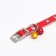 A collar with round rhinestones, 28 x 1 cm, Osh 21-25 cm, arts. The skin, red