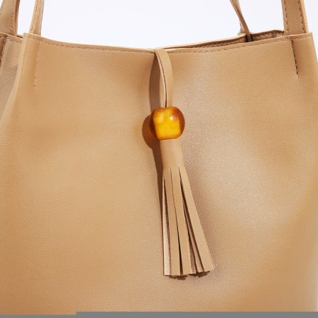 Bag Women's Tout on the valve, beige color-3