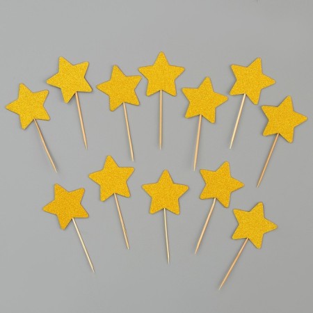 Set for the holiday "Happy Birthday", golden stars-4