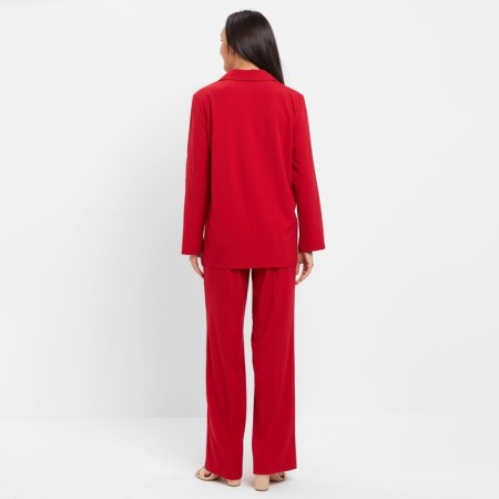Women's costume (jacket, trousers) minku: Green Trend color red, size 44-4