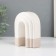 Ceramics candlestick for 1 candle "Scar" sand-white 10.2x6x12.8 cm