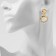 Earrings with pearls "exclusive" a crumpled circle, color gold