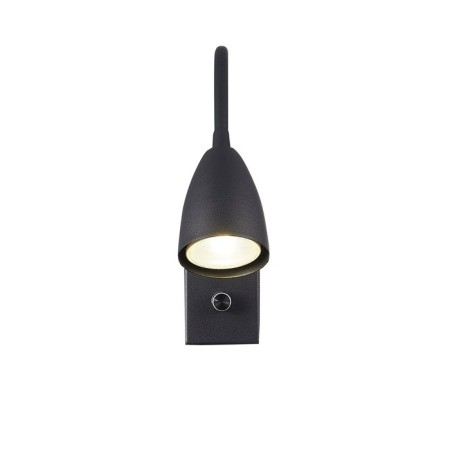 Wall lamp GU10, 1x3W, 6x24 cm, black color-8