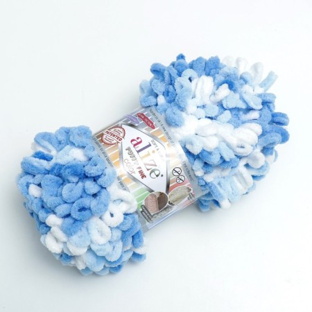 Yarn "Puffy fine color" 100% micropoliester 14.5m/100g (6371)-1