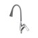 Fashun A4466+A7357 kitchen mixer, single -leaf, flexible spout, brass, gray