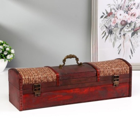 Casket Wood for a bottle "chest" 36x11x11 cm-3