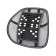 Orthopedic back on the seat with a massager, 40 × 40 cm, black