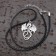Unisex "Dragon", color black silver on a black lace, 40 cm