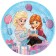 Paper plate "Happy Birthday!", 23 cm, cold heart