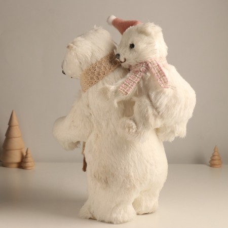 Decor "Papa Bear with a teddy bear on the shoulders" 40x15x20 cm-1