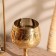 Glass "drawing" brass 7x7x11 cm
