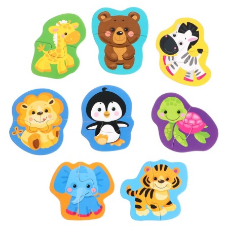 Contour puzzle "Wild Animals", 8 pieces-2