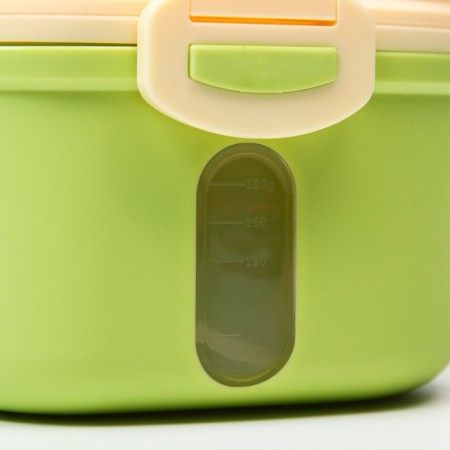 Container for storage of baby food "Crown", 240 gr., Green color-4