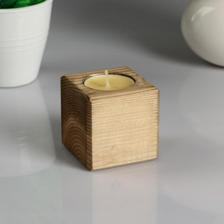 Decorative candlestick "walnut", with a candle "mango"