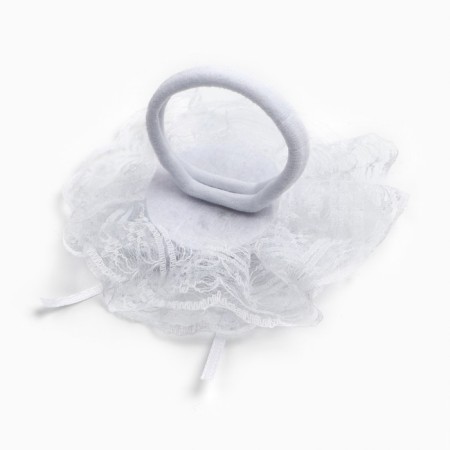 Outlet. Bant for hair on elastic band, white, 10.5 cm, Minnie Mouse-4