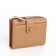 Women's wallet on the button, beige color
