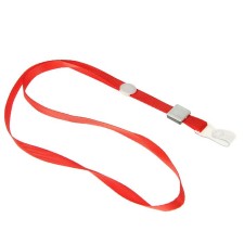 Baiga tape, 10 mm x 80 cm, dense, with a runner and with silicone clamp, red