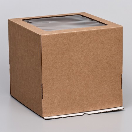 Confectionery packaging with a window, craft, 25 x 25 x 24 cm