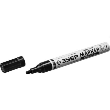 Marker permanent bison professional 06325-2, round, black, 2-4 mm-2