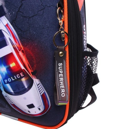School frame backpack 38 x 30 x 16 cm, ergonomic back, Stavia Police-9