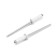 Rolls of the tundra krep, exhaust, aluminum-old, 3.2x8 mm, white, 50 pcs