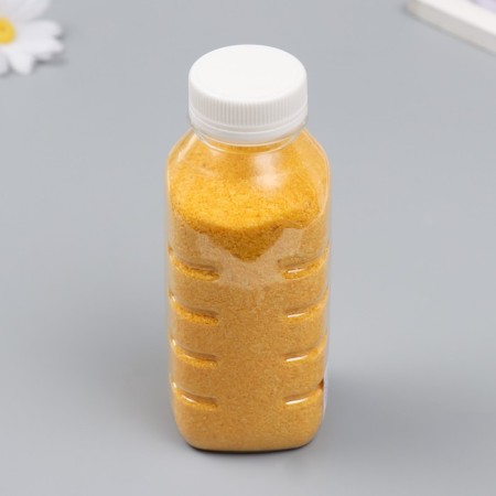 Color sand in bottles "Yellow" 500 grams mix-1