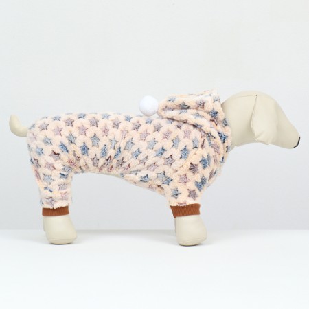 Assumes "Stars" with a hood, size 2xl (DS 45 cm, Osh 45 cm, og 55 cm), beige-3