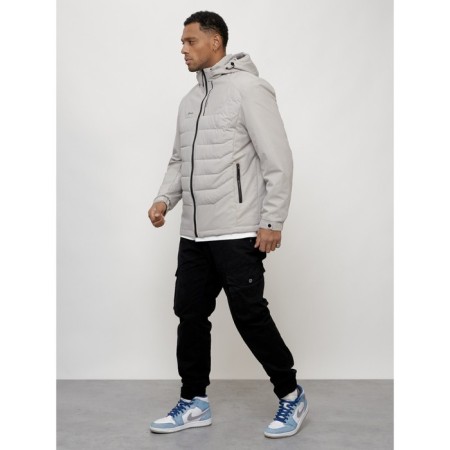 Male spring jacket, size 50, light-gray color-1