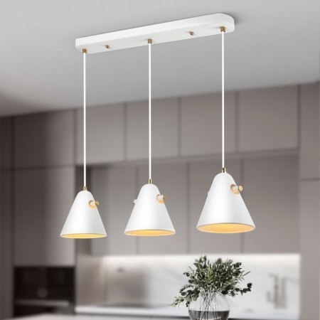 Suspended lamp RIVOLI Chelsea 3141-203 3CH14, 40W, White, Brass-1