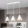 Suspended lamp RIVOLI Chelsea 3141-203 3CH14, 40W, White, Brass