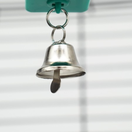 Toy for birds "Four -sided mirror", 3.5 x 3 x 14 cm, green-4