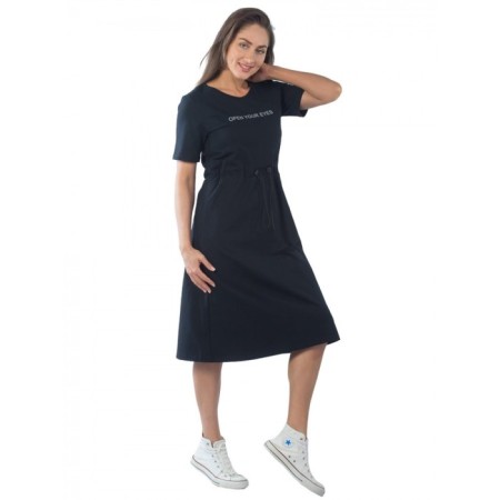 Women's dress Open Your Eyes, size 50, Black color-1