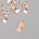 Decor for creativity metal, enamel "White Cat with a heart" 2x1.3 cm