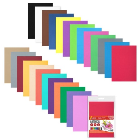 Foamiran color A4 1mm 25l*25 -cv, treasure island, bright colors 665098-2