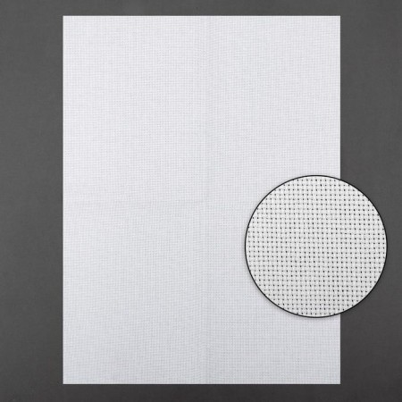 Embroidery canvas, No. 18, 30 × 40 cm, white color