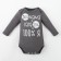 Body crumb I "100% I", gray, height 62-68 cm