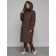 Coat insulated winter female, size 46, dark brown color