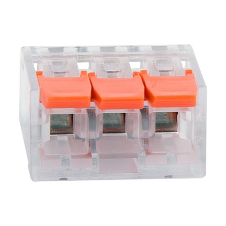 Universal compact terminal of QMS 221-413, 3-wire up to 4.0 mm² (package 5 pcs/° C) Rexant 1080651-3
