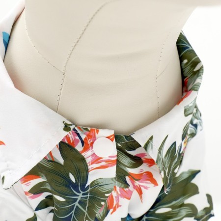 Dog shirt "Tropics", S (DS 24, OG 30, Osh 23 cm), White-3