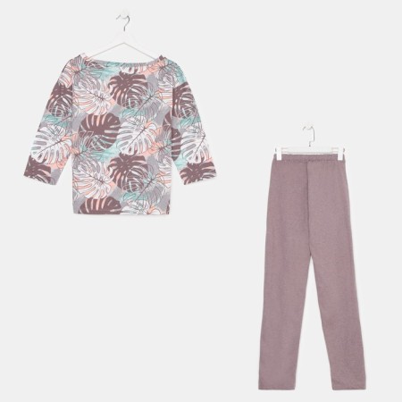 Costume (longshit, trousers) female "oasis" color is light brown, size 46-8