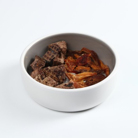 Cat treats natural fluffy happiness: light beef, chicken and turkey fillet, 30 g.-1