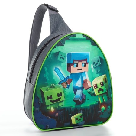 Baby backpack for a boy over the shoulder "Pixel", 23x20.5 cm-1