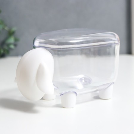 Casket Plastic "Sheep White" 8.5x8x13 cm